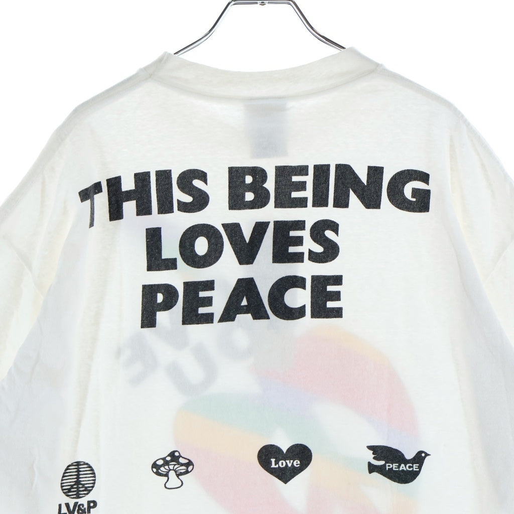 READY MADE(レディメイド) 24SS PEACE Tee ピース 半袖Tシャツ カットソー ホワイト RM-P01-0000-072