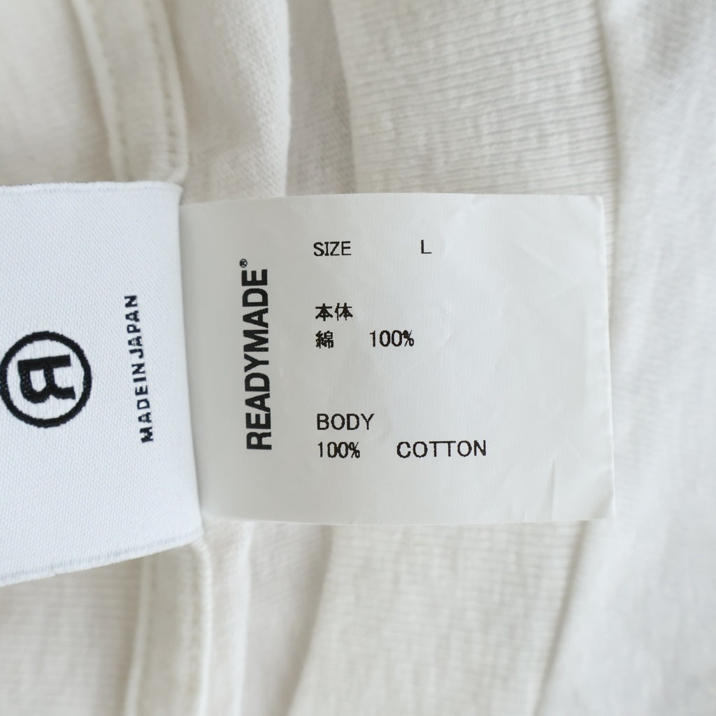 READY MADE(レディメイド) 24SS PEACE Tee ピース 半袖Tシャツ カットソー ホワイト RM-P01-0000-072