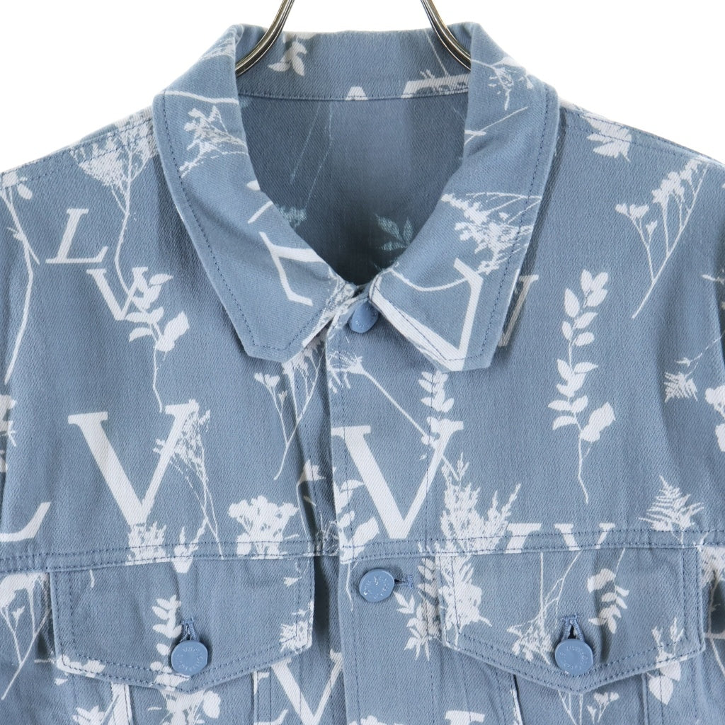 LOUIS VUITTON(ルイヴィトン) 22AW ヴァージル期 LV DNA Leaf Denim Jacket リーフ デニム トラッカージャケット ブルー RM222Q NF1 HNA59W