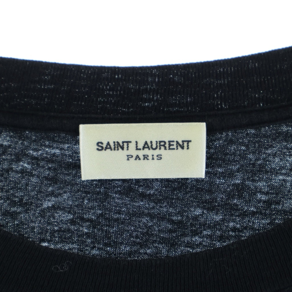 SAINT LAURENT PARIS(サンローランパリ) 18SS 1971 Logo Tee ロゴ プリント 半袖Tシャツ カットソー ブラック 528629 YB2VM