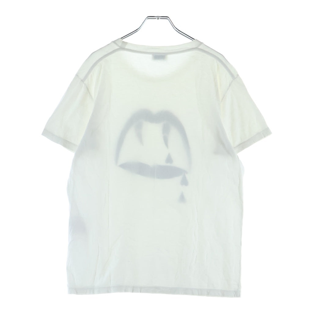 SAINT LAURENT PARIS(サンローランパリ) 16SS エディ期 Blood Luster Logo Tee ブラッドスター ヴァンパイア ロゴ プリント 半袖Tシャツ カットソー ホワイト 378983 Y2LS1