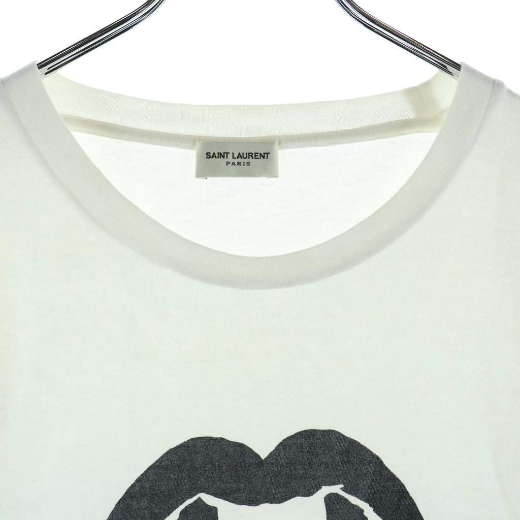 SAINT LAURENT PARIS(サンローランパリ) 16SS エディ期 Blood Luster Logo Tee ブラッドスター ヴァンパイア ロゴ プリント 半袖Tシャツ カットソー ホワイト 378983 Y2LS1