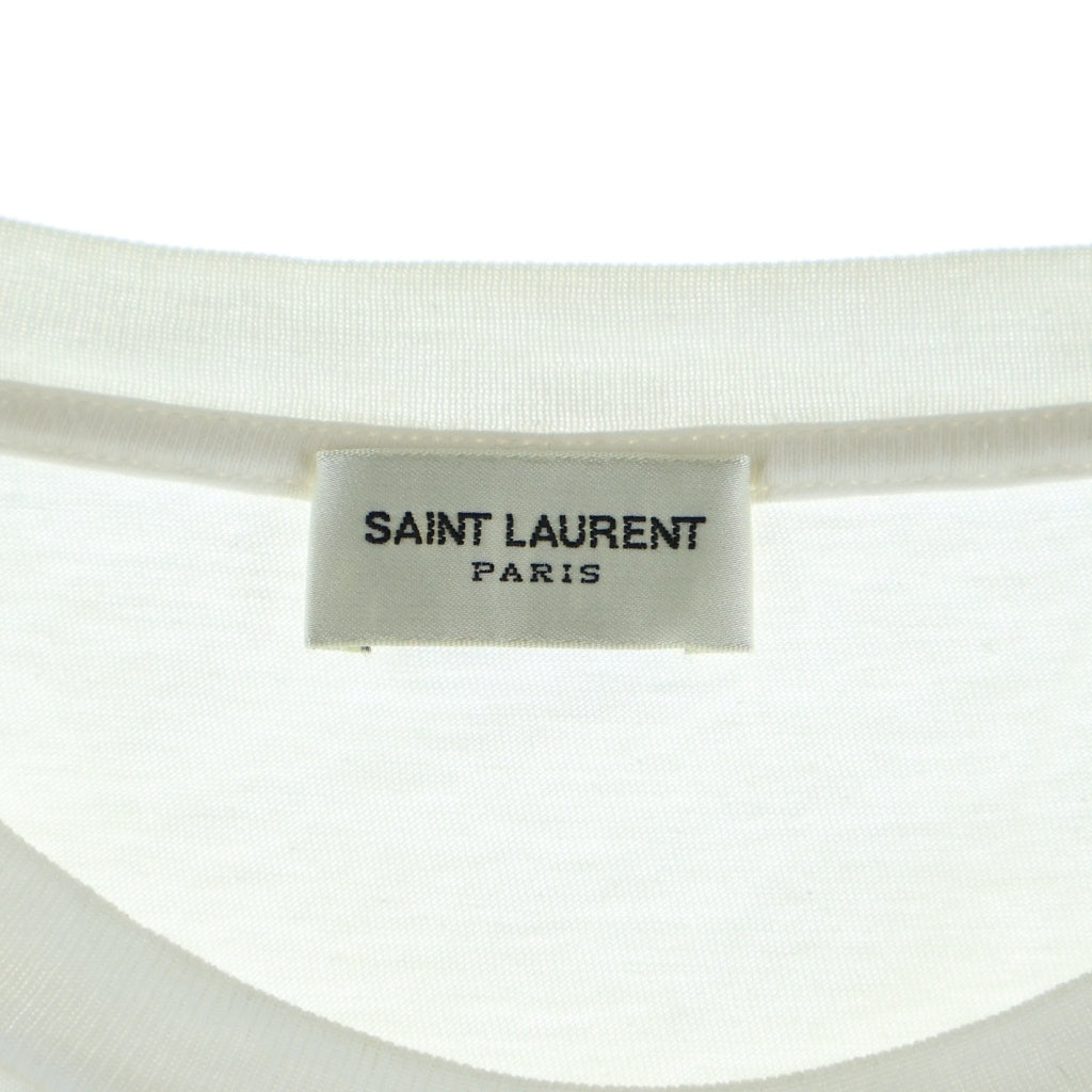 SAINT LAURENT PARIS(サンローランパリ) 16SS エディ期 Blood Luster Logo Tee ブラッドスター ヴァンパイア ロゴ プリント 半袖Tシャツ カットソー ホワイト 378983 Y2LS1