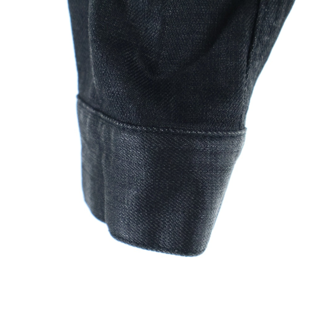 SAINT LAURENT PARIS(サンローランパリ) 13AW エディ期 DJ01M Denim Jacket コーティング Gジャン デニムジャケット ブラック 347057 YM92R