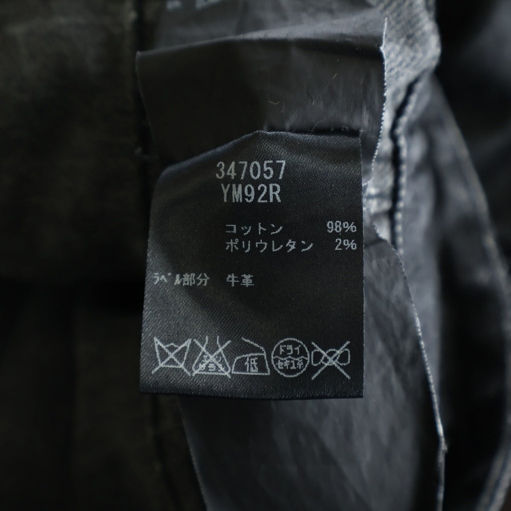 SAINT LAURENT PARIS(サンローランパリ) 13AW エディ期 DJ01M Denim Jacket コーティング Gジャン デニムジャケット ブラック 347057 YM92R