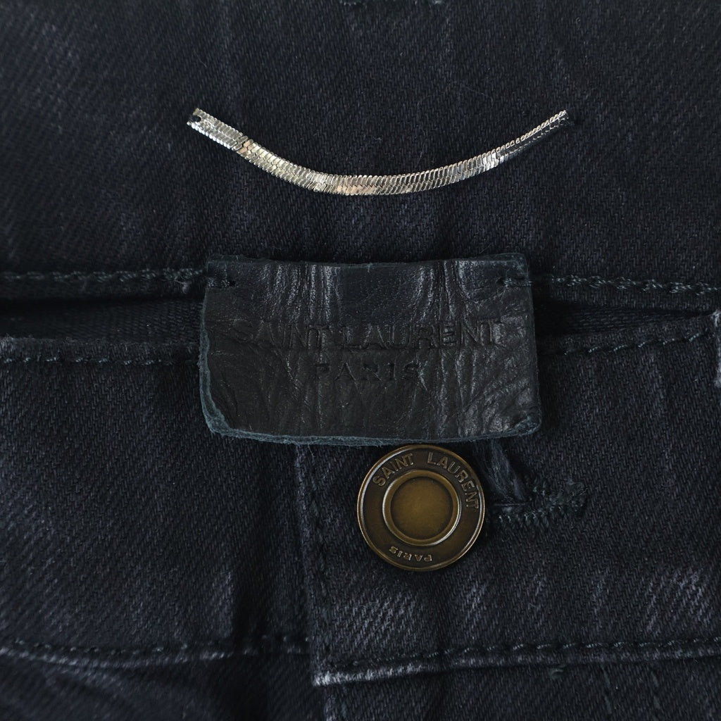 SAINT LAURENT PARIS(サンローランパリ) 17SS D02 M/SK-LW ローライズ スキニー デニム パンツ ブラック 525173 YG869