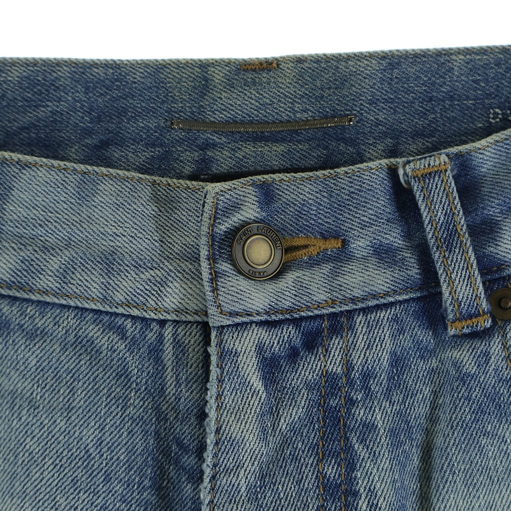 SAINT LAURENT PARIS(サンローランパリ) 21AW ウォッシュ加工 デニム パンツ インディゴ 644678 Y372Z