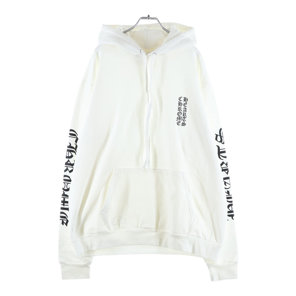 CHROME HEARTS(クロムハーツ) SWTSHRT PLVR アームロゴ プルオーバースウェットパーカー フーディー ホワイト