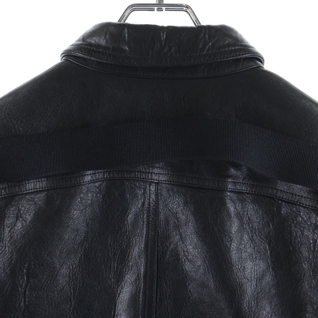 Rick Owens(リックオウエンス) 26SS TOUR ALICE SHIRT アリス ラムレザージャケット ブラック RU01F2742-LBE