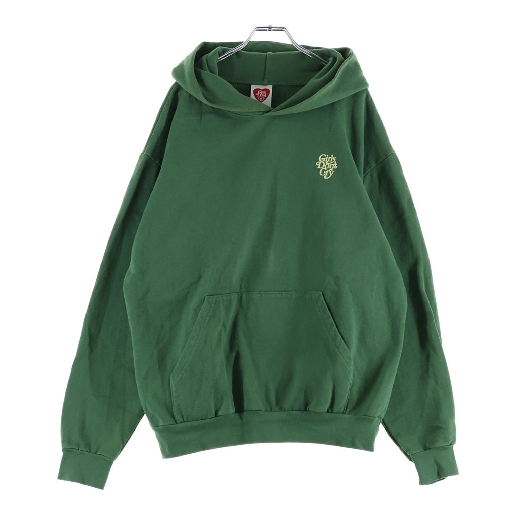 Girls Don't Cry(ガールズドントクライ) Logo Hoodie プルオーバーパーカー フーディ スウェット グリーン