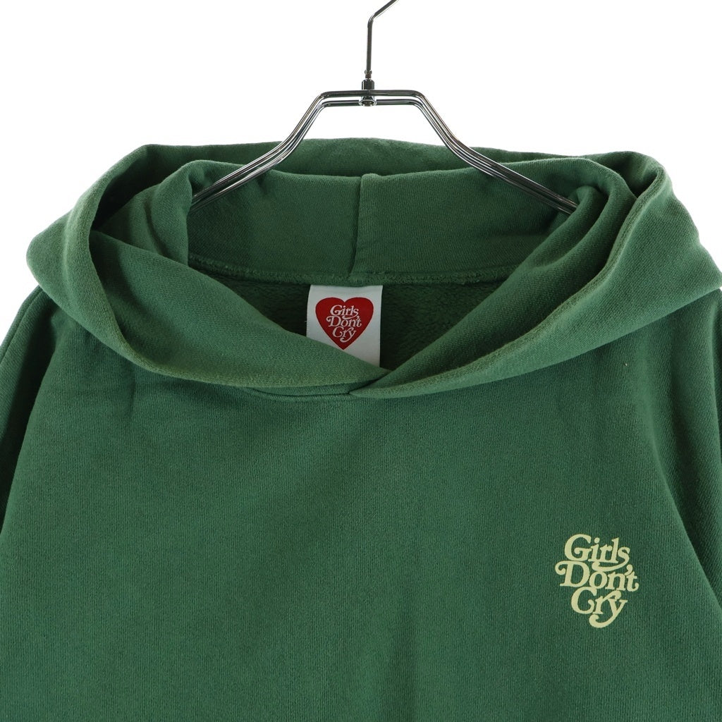 Girls Don't Cry(ガールズドントクライ) Logo Hoodie プルオーバーパーカー フーディ スウェット グリーン