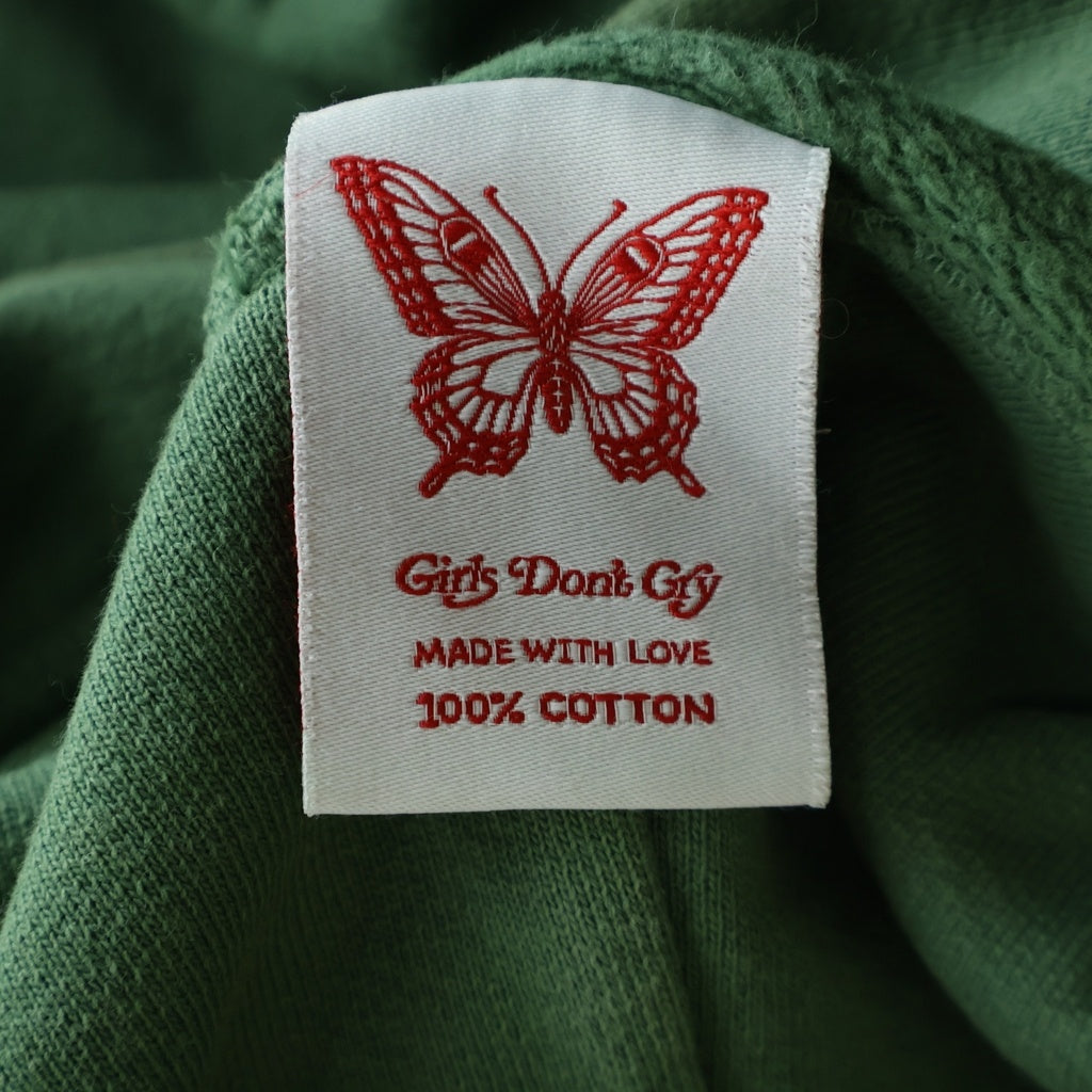 Girls Don't Cry(ガールズドントクライ) Logo Hoodie プルオーバーパーカー フーディ スウェット グリーン