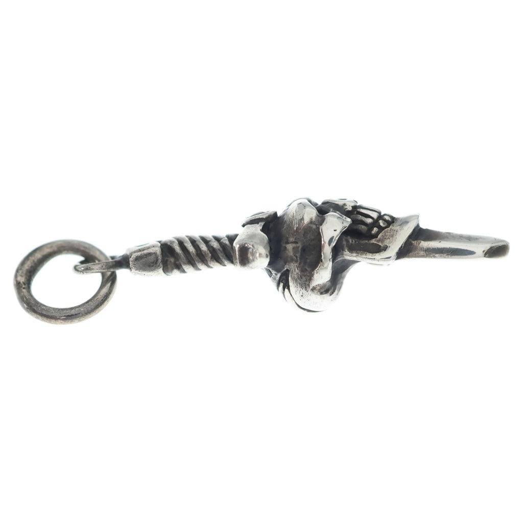 CRAZY PIG(クレイジーピッグ) SKULL & DAGGER AMULET PENDANT スカル&ダガー アミュレット ペンダント シルバー