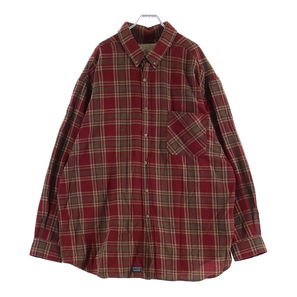 ERL(イーアールエル) Check L/S Shirt チェックシャツ レッド ERL09-B001-B007