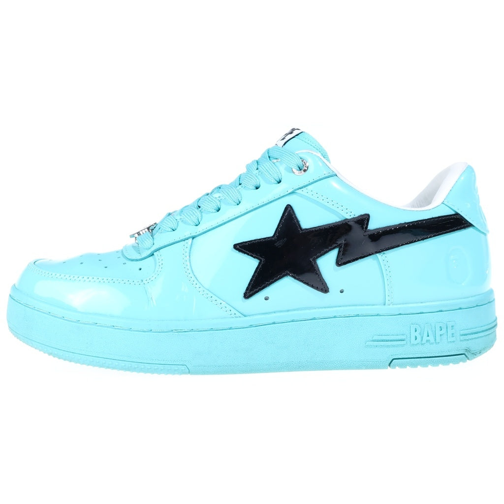 A BATHING APE(アベイシングエイプ) BAPE STA OS #1 M2 ベイプスタ パテントレザー ローカットスニーカー ターコイズ US11/29CM 001FWL801301M