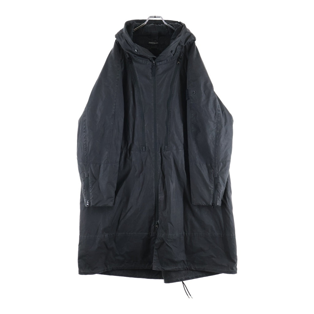 STONE ISLAND(ストーンアイランド) 22AW Zip Up Long Jacket ジップアップ ロング ジャケット ブラック 771970223