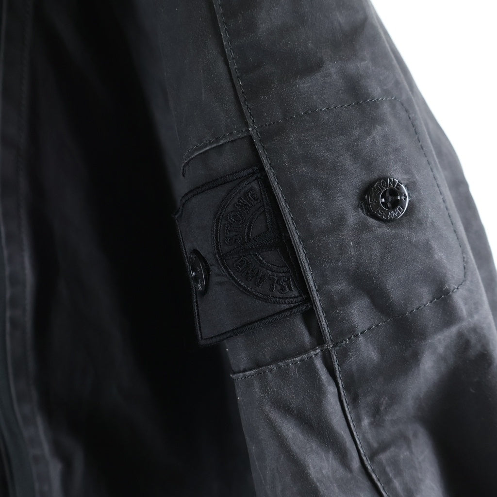 STONE ISLAND(ストーンアイランド) 22AW Zip Up Long Jacket ジップアップ ロング ジャケット ブラック 771970223