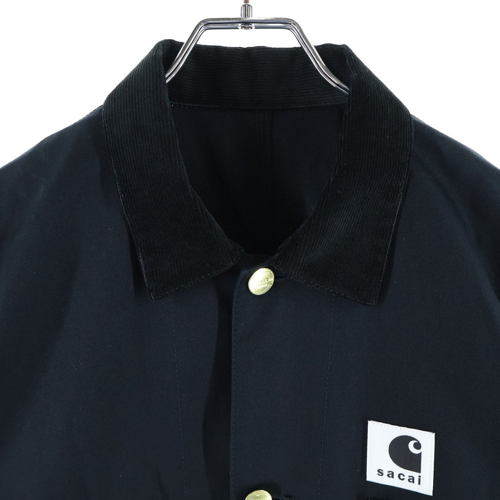 Sacai(サカイ) 26SS Carhartt WIP Duck Shirt カーハート ダックシャツ 半袖シャツ ブラック 26-03991M