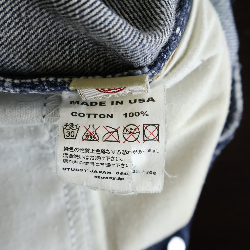 STUSSY(ステューシー) 90S‐00S OLD ROUGH and RUGGED ラフ アンド ラゲッド ボタンフライ ワイドストレート デニムパンツ ジーンズ インディゴ