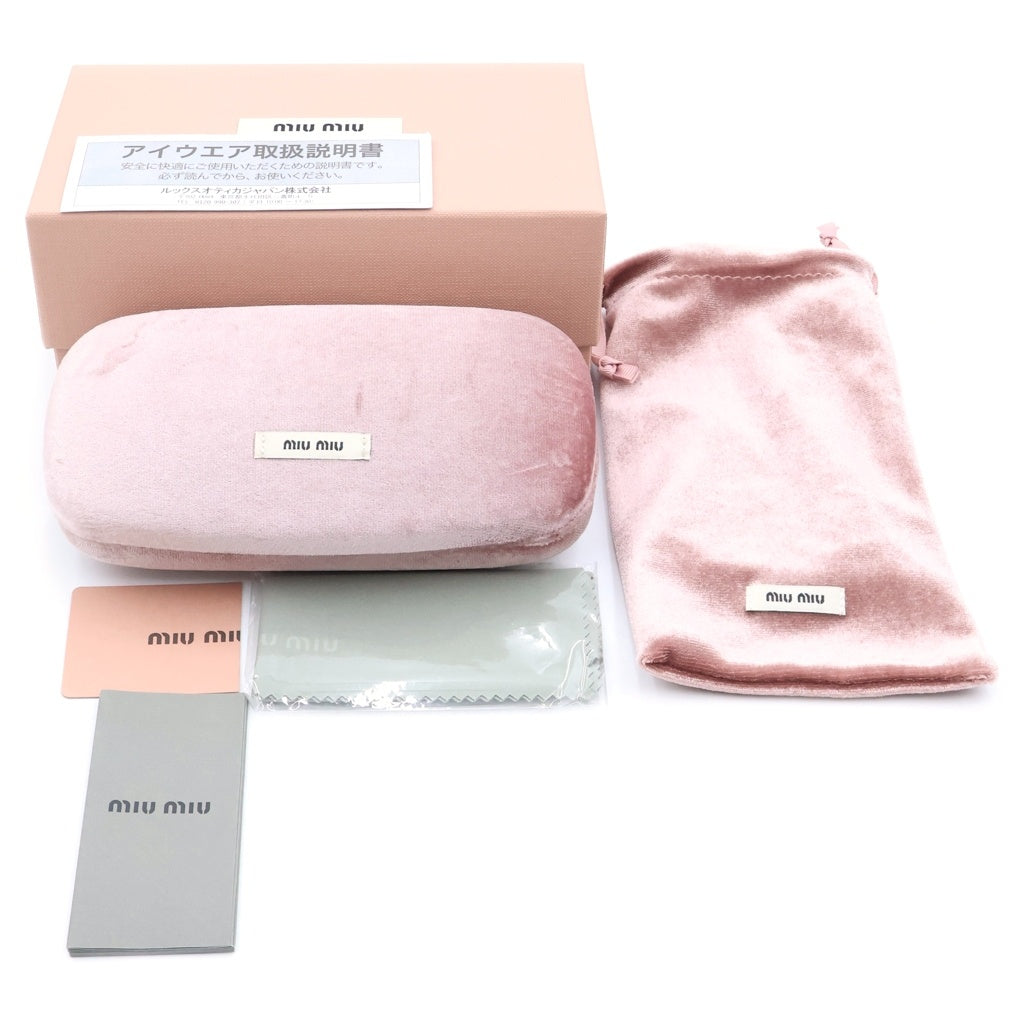 miumiu(ミュウミュウ) Blue-Light Block VAU08N オーバルシェイプ サイドロゴ リガード サングラス ハニーブラウン SMU04Z レディース