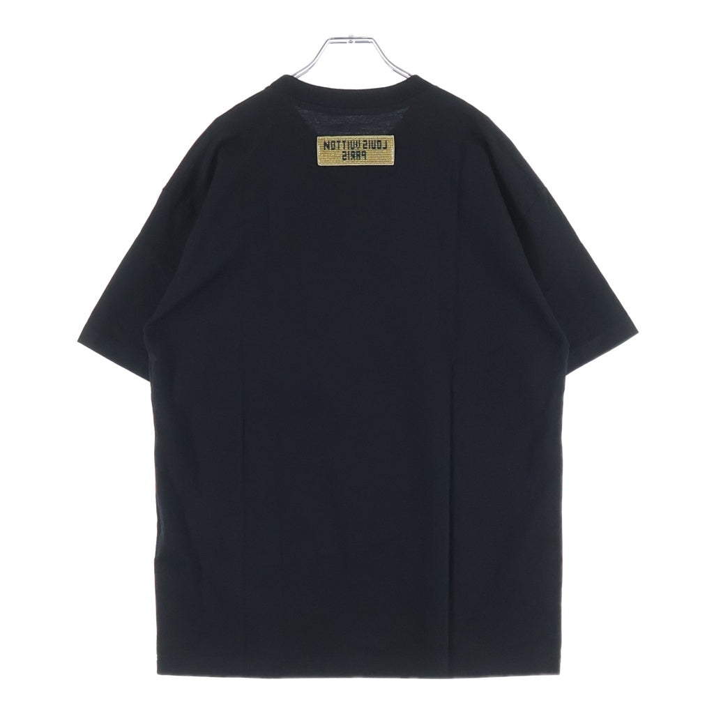 LOUIS VUITTON(ルイヴィトン) 23AW ビーズエンブロイダード クルーネック 半袖Tシャツ カットソー ブラック RM232 NPG HPY86W