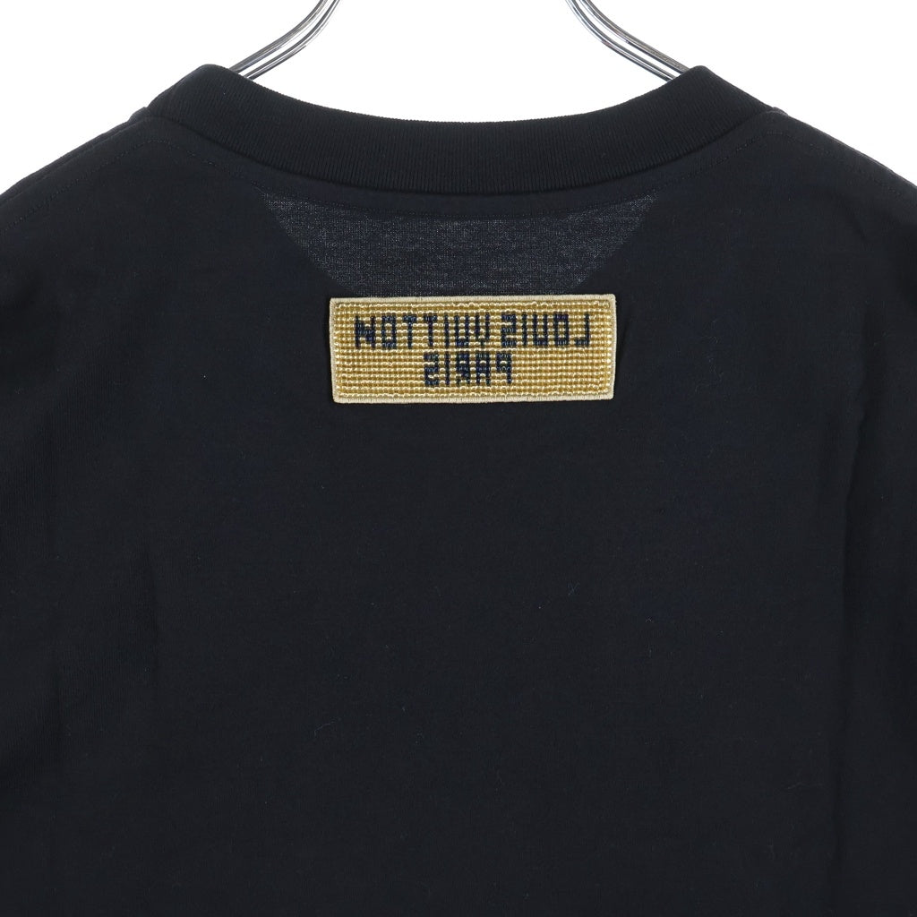 LOUIS VUITTON(ルイヴィトン) 23AW ビーズエンブロイダード クルーネック 半袖Tシャツ カットソー ブラック RM232 NPG HPY86W