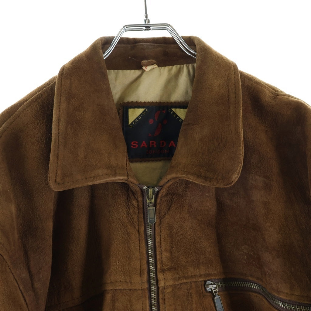 VINTAGE(ヴィンテージ) SARDAR LONDON (サルダールロンドン) 80-90s Leather Suede Zip Up Jacket レザー スエード ジップアップ ジャケット ブラウン