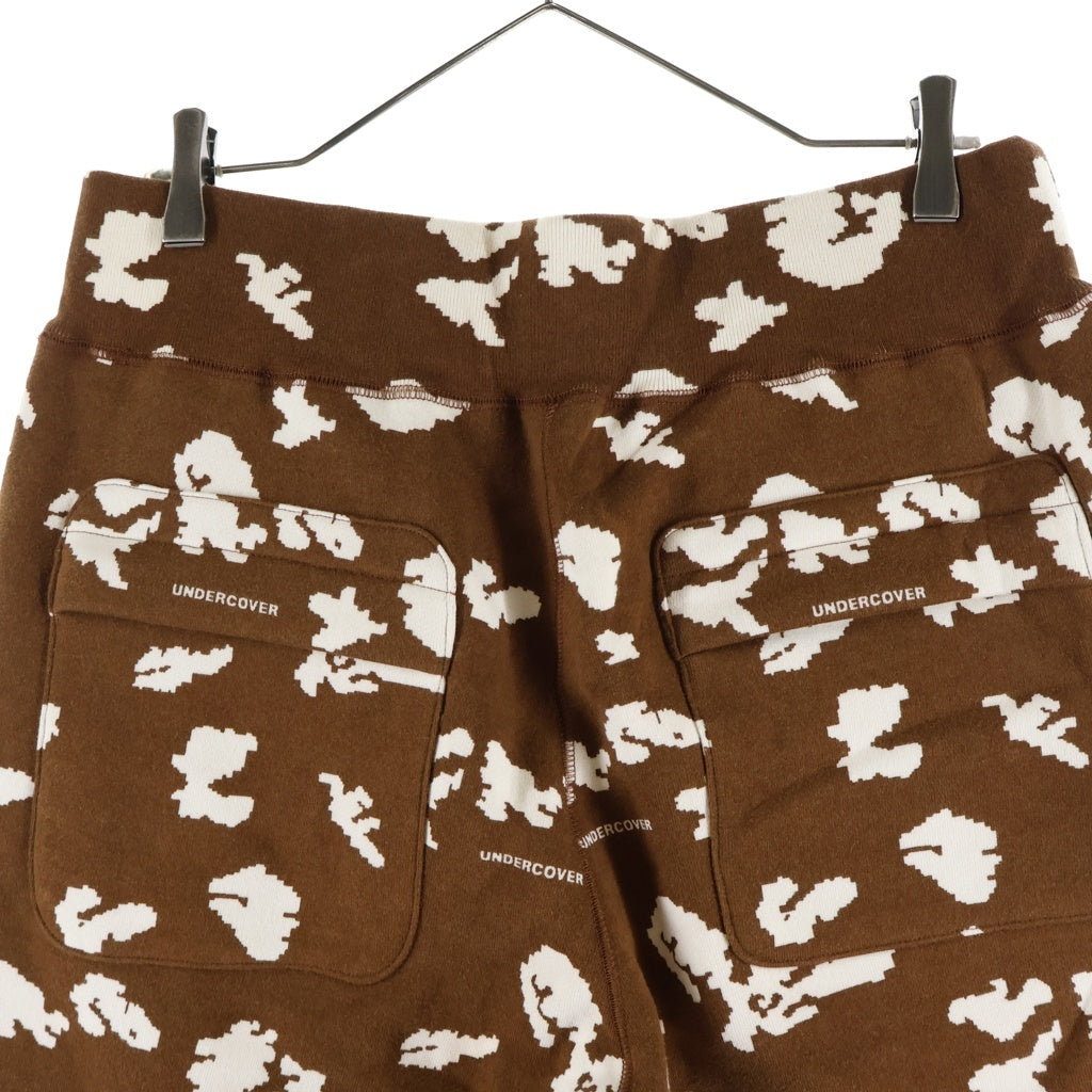 UNDERCOVER(アンダーカバー) 22AW Sweat Pants アブストラクトパターン スウェット トラックパンツ ブラウン UC2B4503-1