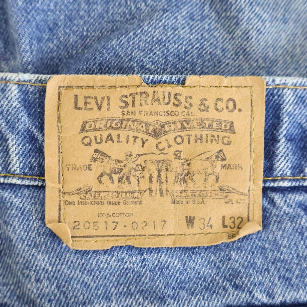 Levi's(リーバイス) 90s 20517-0217 オレンジタブ スモールe 均等V 紙パッチ ボタン裏585 ジップフライ デニム パンツ インディゴ