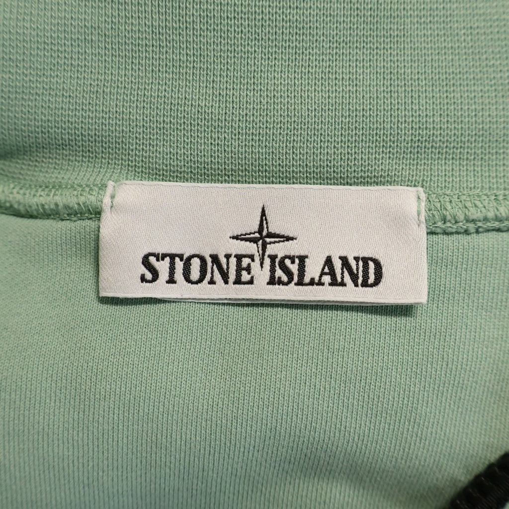 STONE ISLAND(ストーンアイランド) 24SS GARMENTDYED HALFZIP SWEAT ハーフジップ スウェット ミントグリーン 801561951 V0052