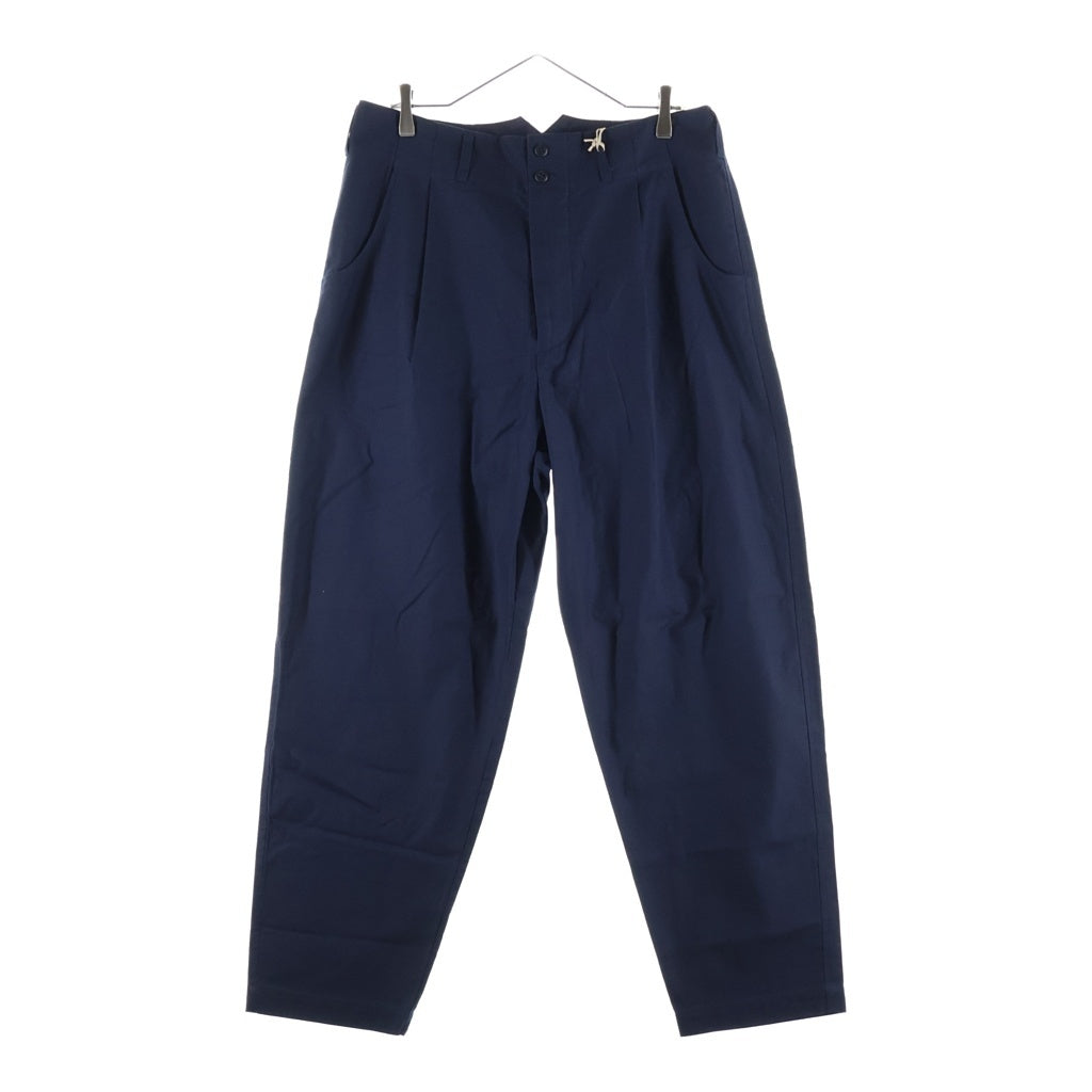 NO BRAND(ノーブランド) NICHOLAS DALEY 【ニコラスデイリー】 22SS PLEATED TROUSERS テーラードトラウザーズパンツ ネイビー PT2-C-NY