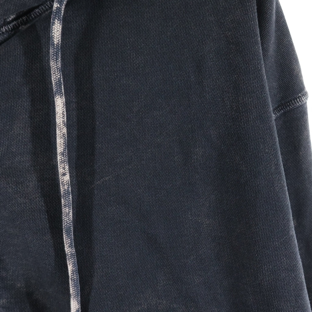 NO BRAND(ノーブランド) NICHOLAS DALEY 【ニコラスデイリー】 Rain Drop Zip Up Hoodie レインドロップ ダメージ加工 ジップアップスウェットパーカー フーディー ブラック
