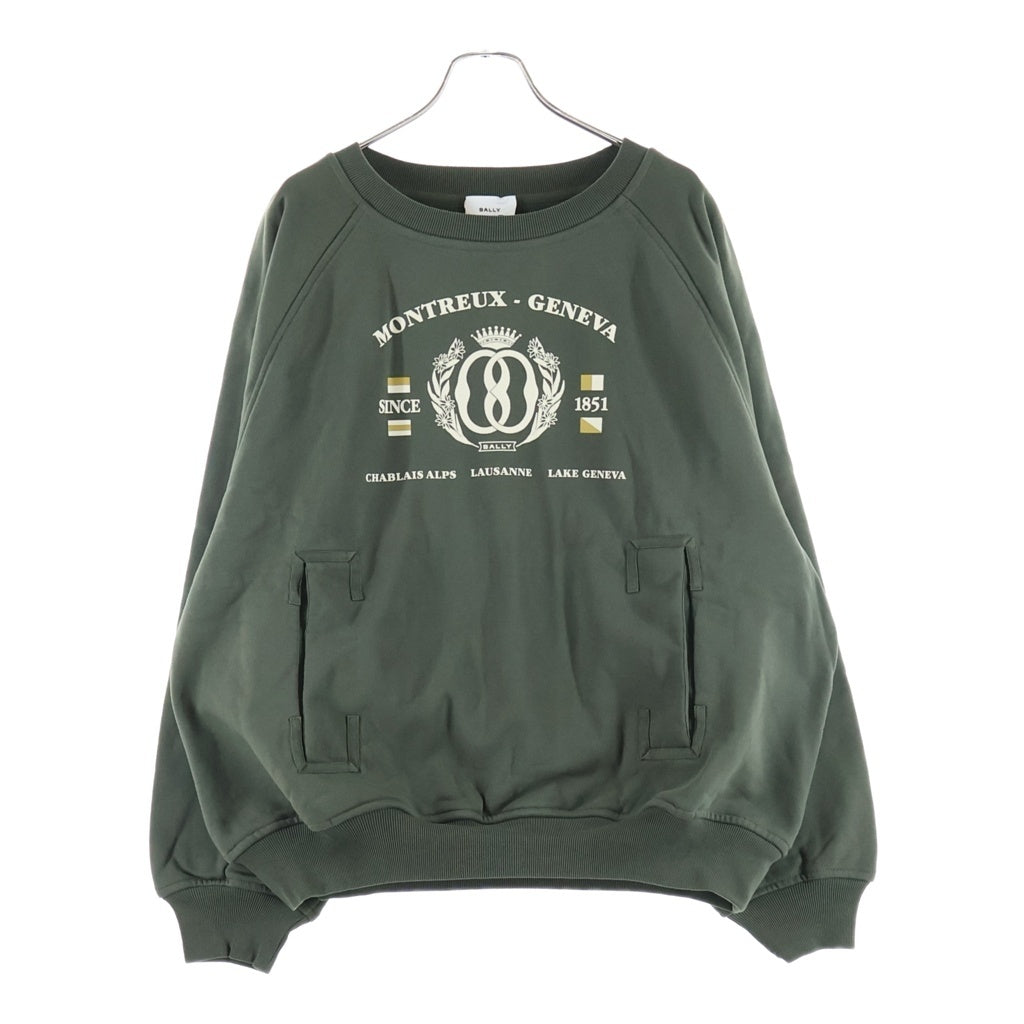 BALLY(バリー) Sweatshirt クルーネックスウェットトレーナー カーキ M5BAA47F-CO205