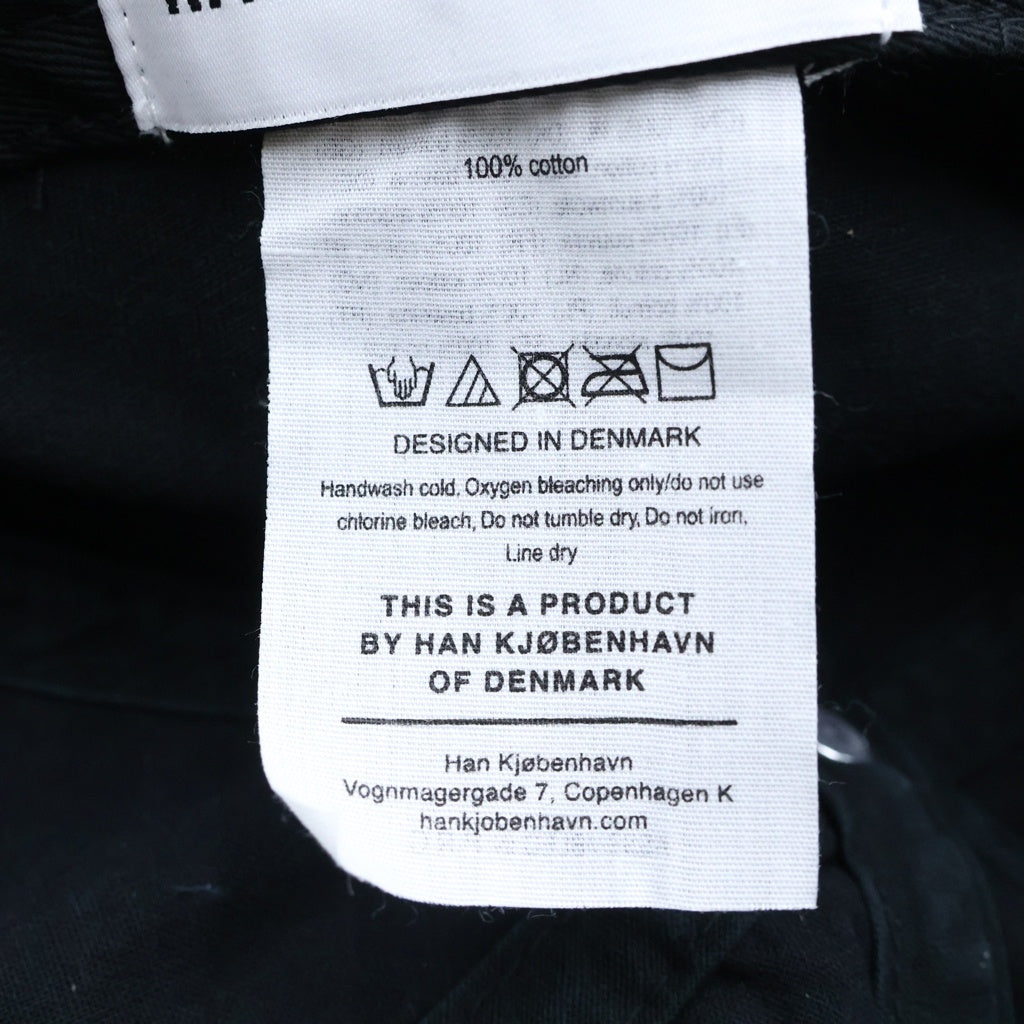 NO BRAND(ノーブランド) Han Kjobenhavn【ハン コペンハーゲン】 Distressed HK Diamond Embroidery Cap ダメージ加工 キャップ 帽子 ブラック