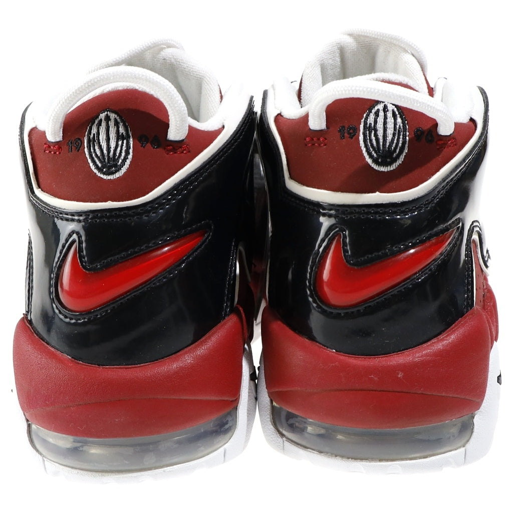 NIKE(ナイキ) IR MORE UPTEMPO BLACK AND VARSITY RED エア モアテン 96 ブラック アンド バーシティレッド ミッドカットスニーカー US10.5/28.5cm 921948-600