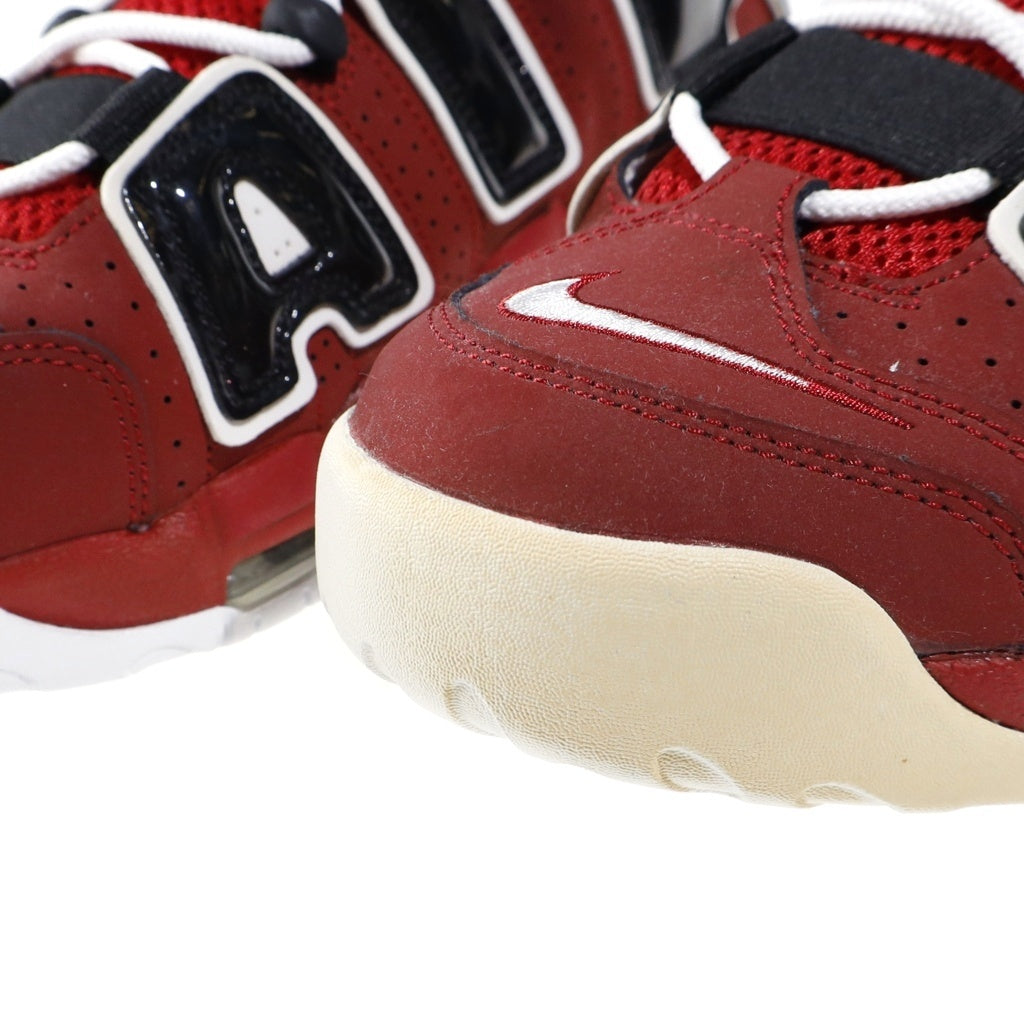 NIKE(ナイキ) IR MORE UPTEMPO BLACK AND VARSITY RED エア モアテン 96 ブラック アンド バーシティレッド ミッドカットスニーカー US10.5/28.5cm 921948-600