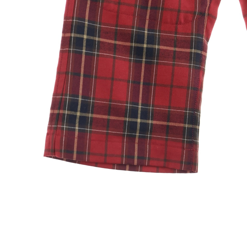 JUNYA WATANABE COMME des GARCONS(ジュンヤワタナベ コムデギャルソン) 06SS Archive Check Pants チェック トレンチコート パンツ 解体再構築 レッド レディース JQ-P012