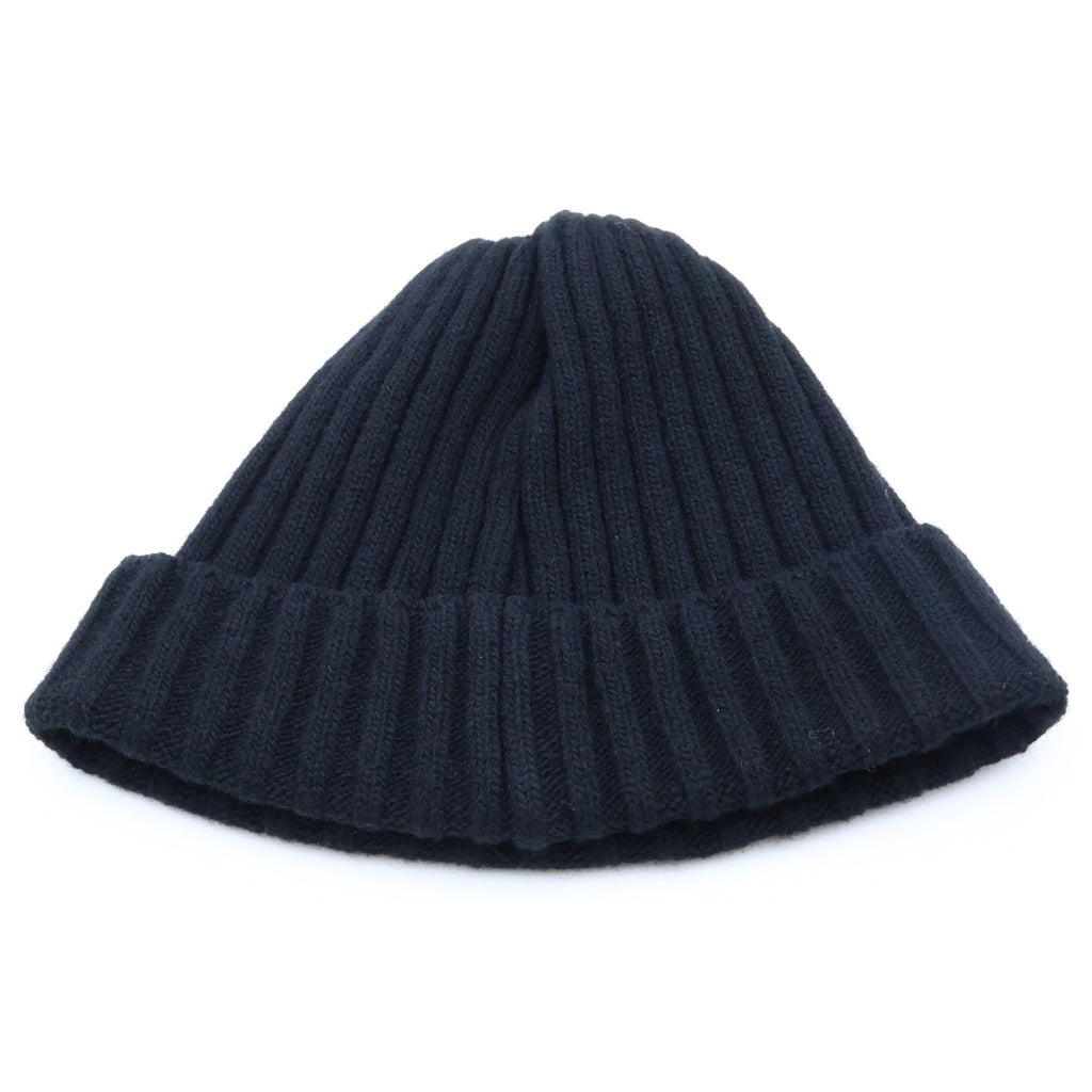 THUG CLUB(サグクラブ) Knit Beanie ロゴチャーム ニットビーニー ニット帽 帽子 ブラック TC23AC1602
