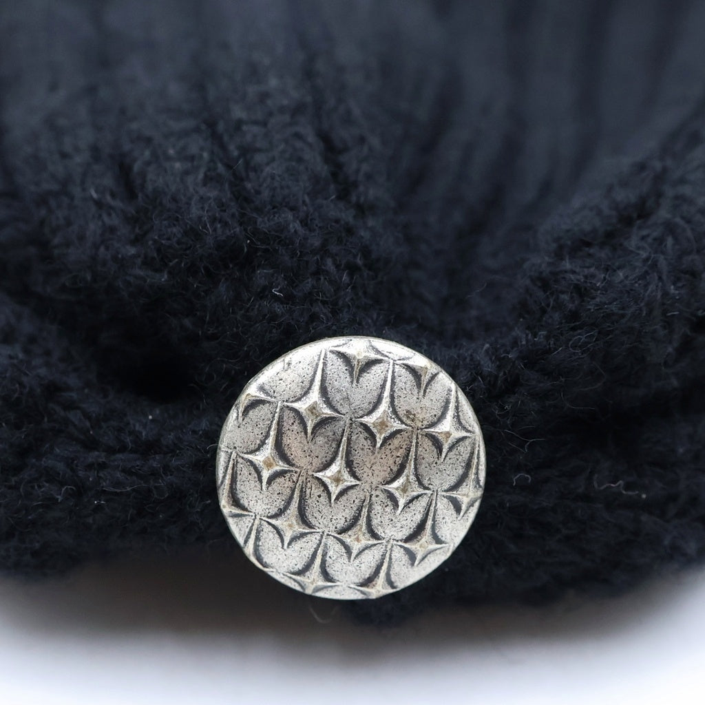 THUG CLUB(サグクラブ) Knit Beanie ロゴチャーム ニットビーニー ニット帽 帽子 ブラック TC23AC1602