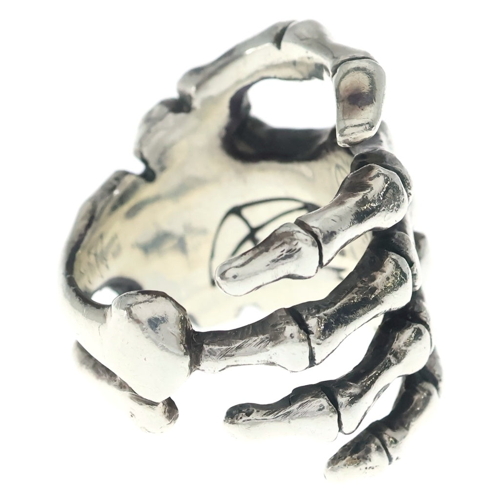 CRAZY PIG(クレイジーピッグ) BONE HAND RING ボーンハンド スカル リング SV925 シルバー