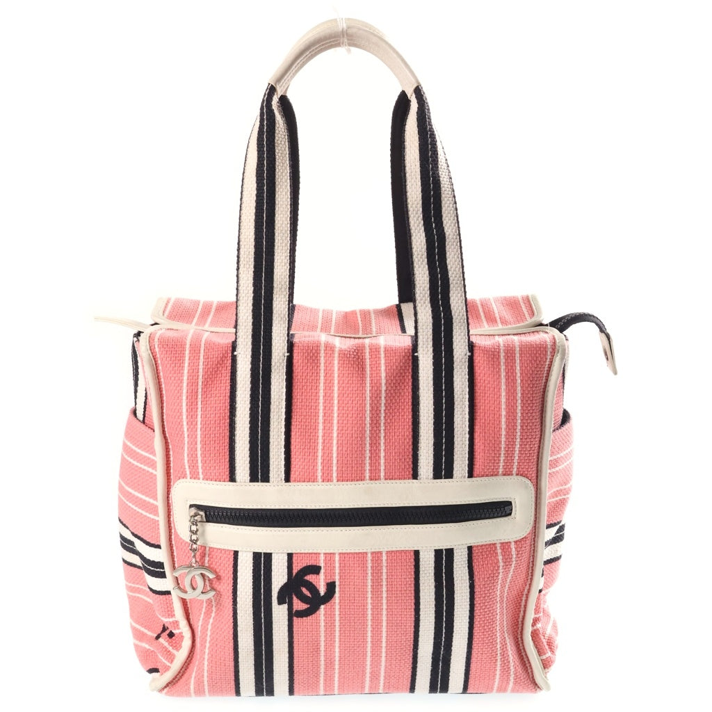 CHANEL(シャネル) クルーズライン ココマーク キャンバストートバッグ ピンク レディース