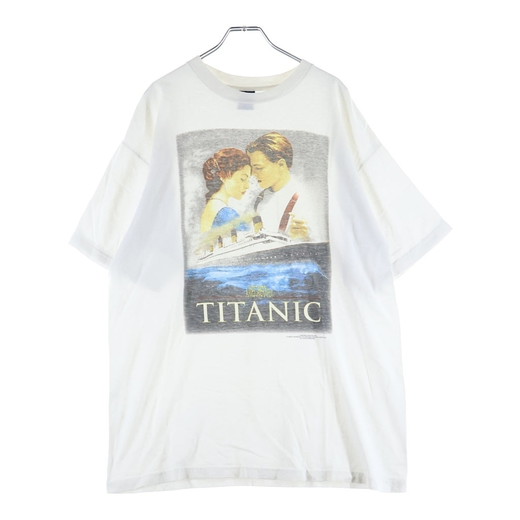VINTAGE(ヴィンテージ) 90S TITANIC タイタニック ムービープリント クルーネック半袖Tシャツ ホワイト