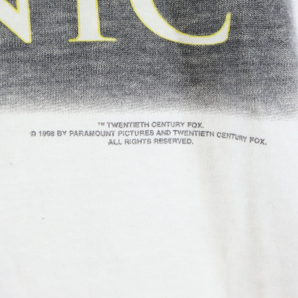VINTAGE(ヴィンテージ) 90S TITANIC タイタニック ムービープリント クルーネック半袖Tシャツ ホワイト