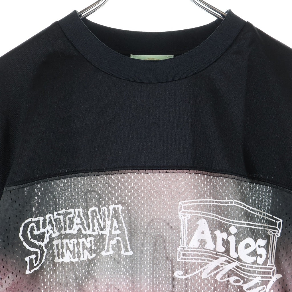 Aries(アリエス) Ramscape Airtex LS Tee グラフィックプリント クルーネック長袖カットソー ブラック AR40050.03