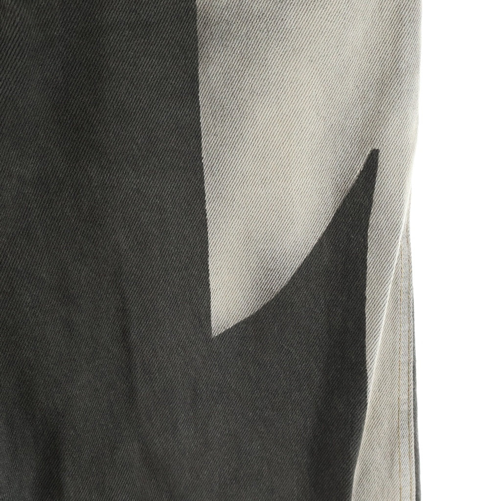 ECKHAUS LATTA Wide Leg Jean スプレーデザイン ワイドストレートジーンズ デニム ブラック/ホワイト
