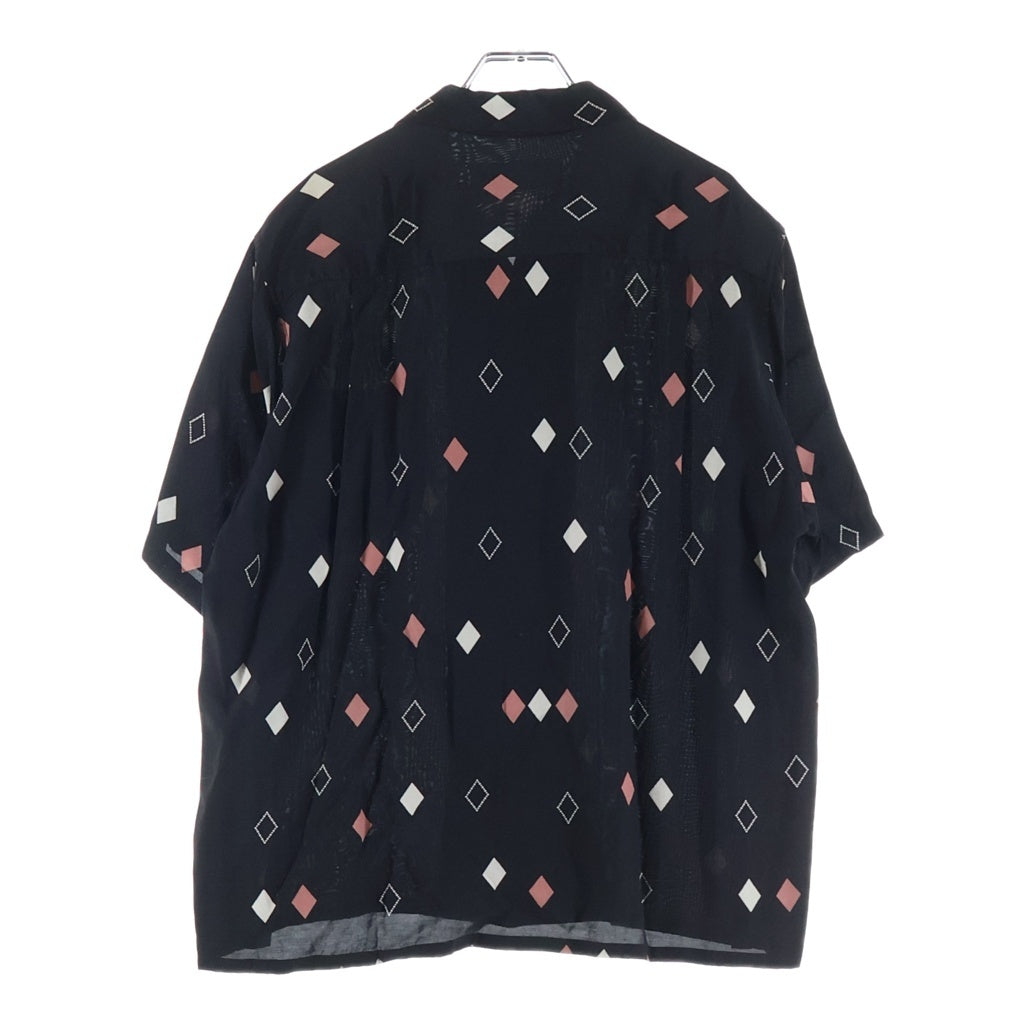 WACKO MARIA(ワコマリア) 24AW Daiamond Hawaian Shirt ダイアモンド ハワイアン 半袖シャツ ブラック
