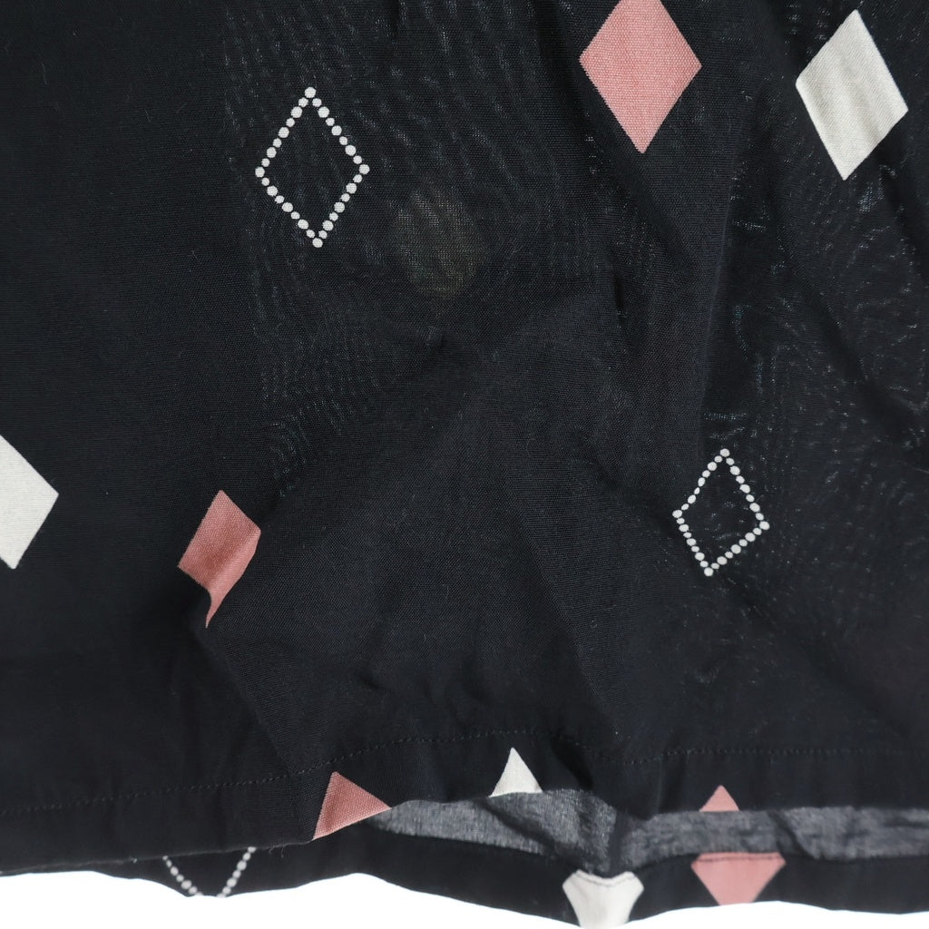 WACKO MARIA(ワコマリア) 24AW Daiamond Hawaian Shirt ダイアモンド ハワイアン 半袖シャツ ブラック
