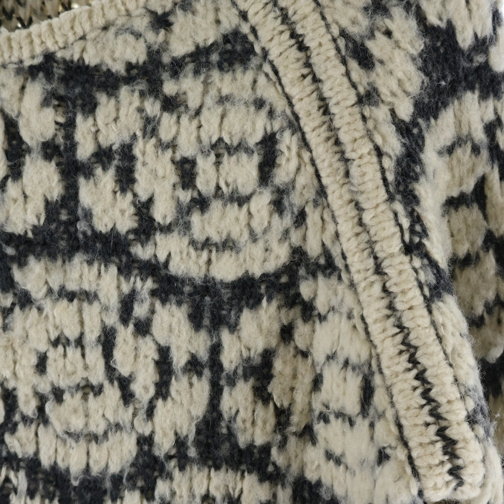 CHANEL(シャネル) 01AW Pocket Knit Sweater ポケット付き ニット セーター アイボリー/グレー レディース P18400V00996