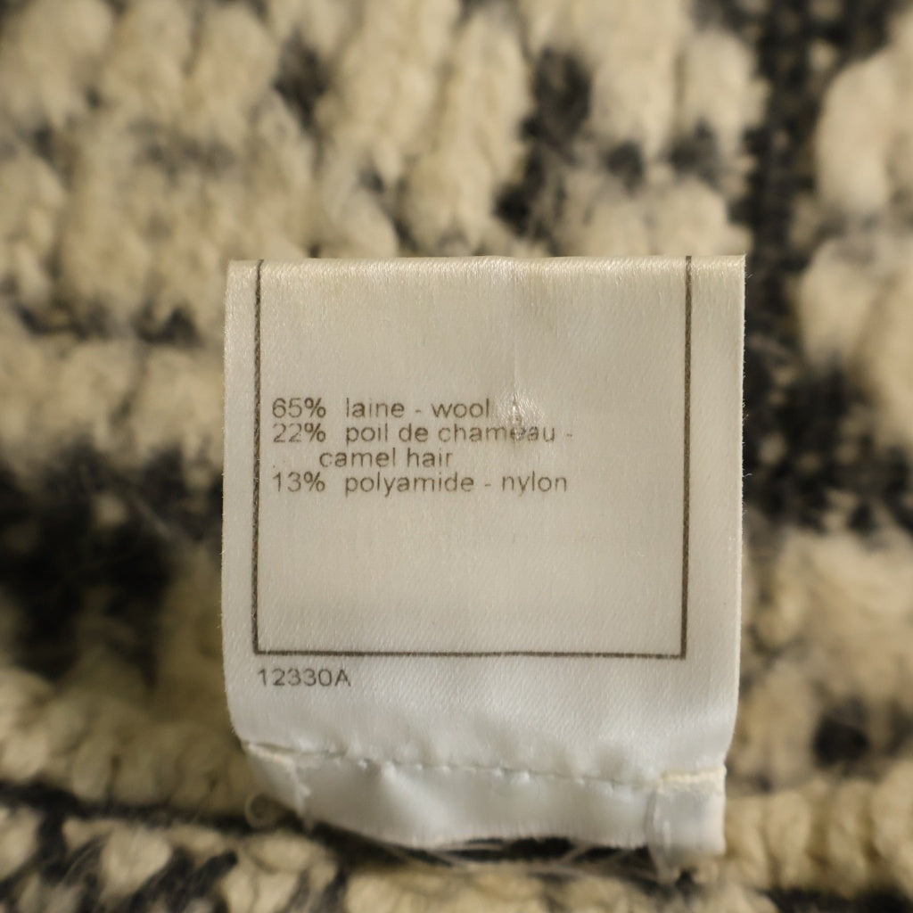 CHANEL(シャネル) 01AW Pocket Knit Sweater ポケット付き ニット セーター アイボリー/グレー レディース P18400V00996