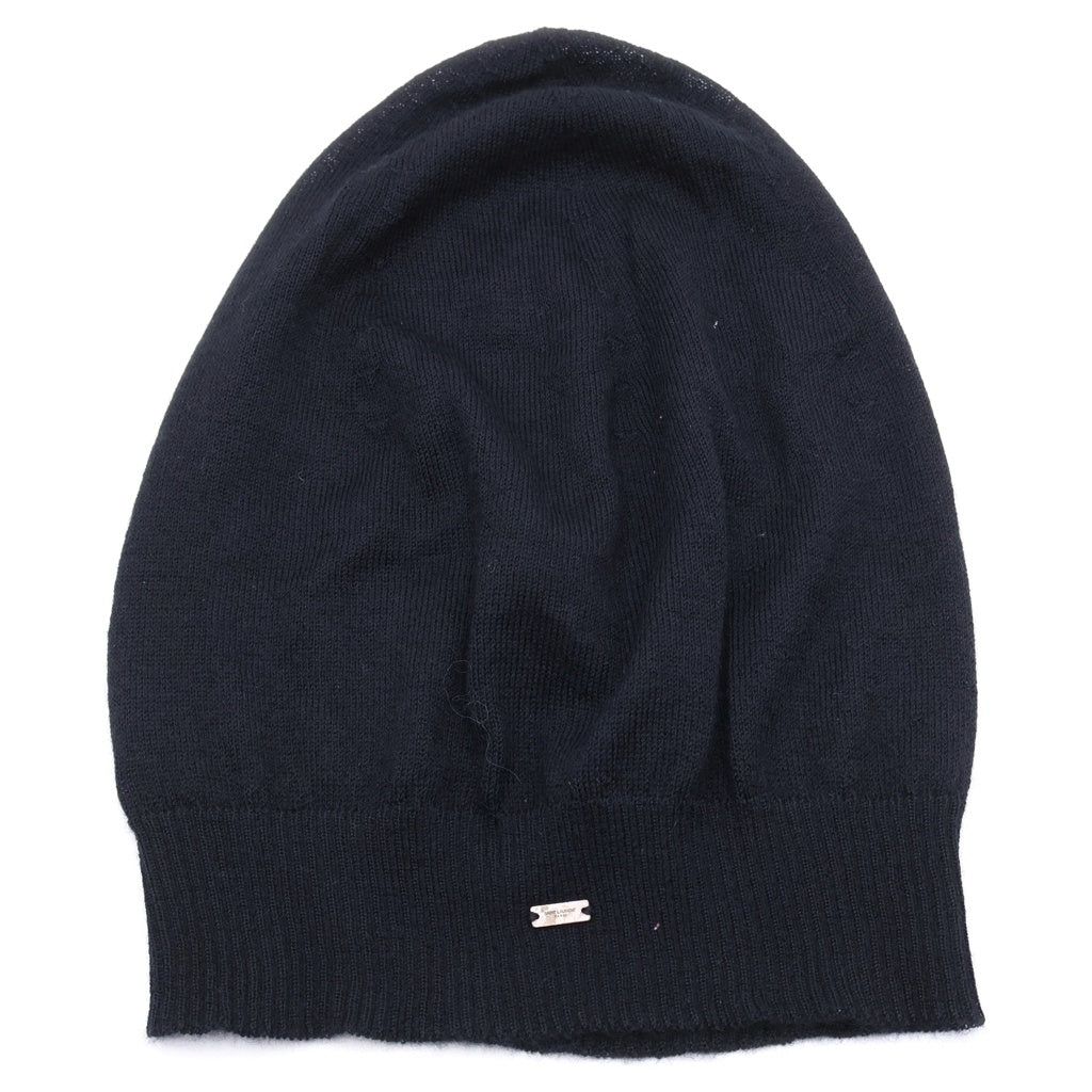SAINT LAURENT PARIS(サンローランパリ) カシミア ニット帽 ビーニー ブラック 777171 3Y201